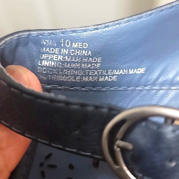 CROFT & BARROW WOMEN'S SOLE SENSE ABILITY  BLUE STRAP WEDGE SANDAL SIZE 10 - Picture 10 of 10